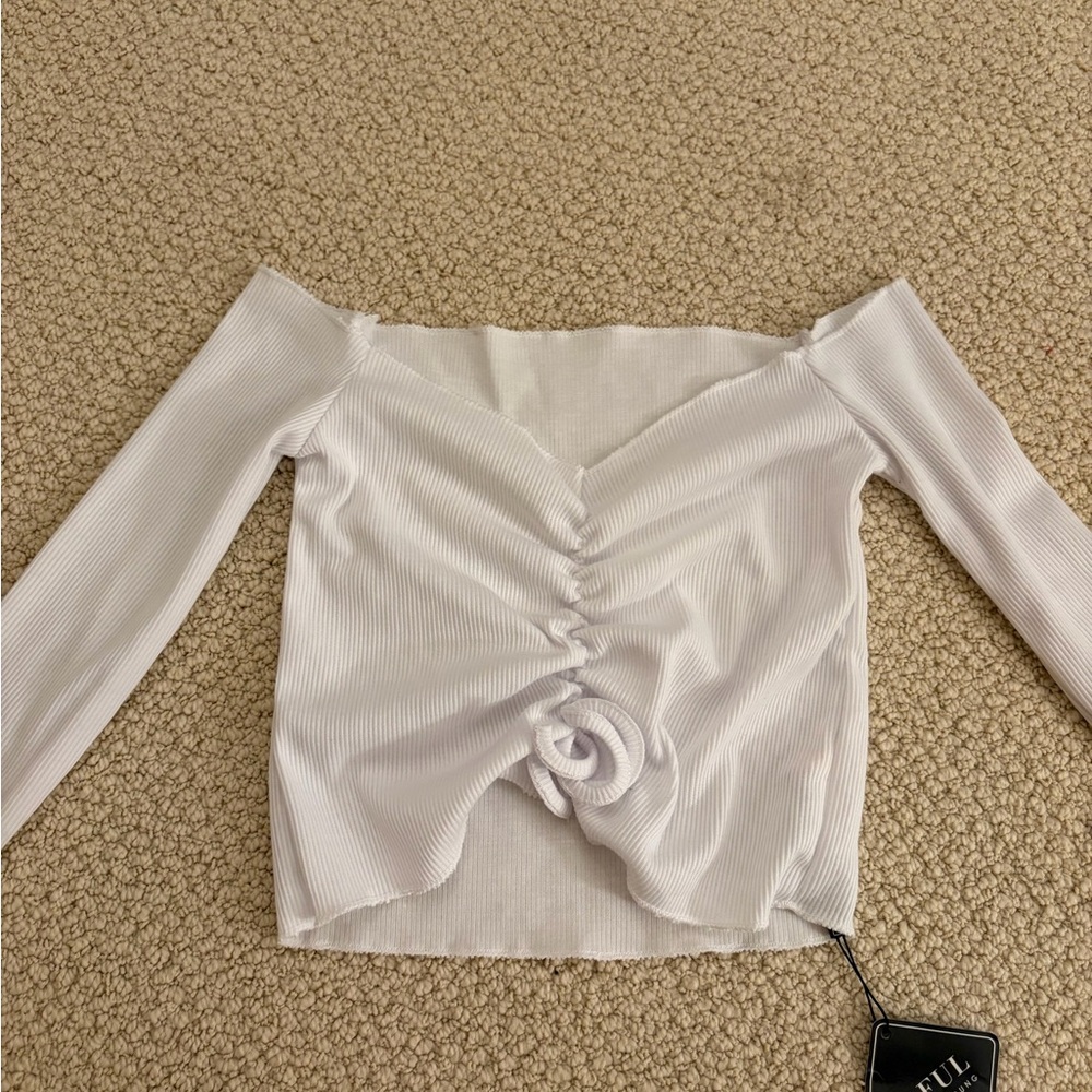 Elegant White Off-Shoulder Top